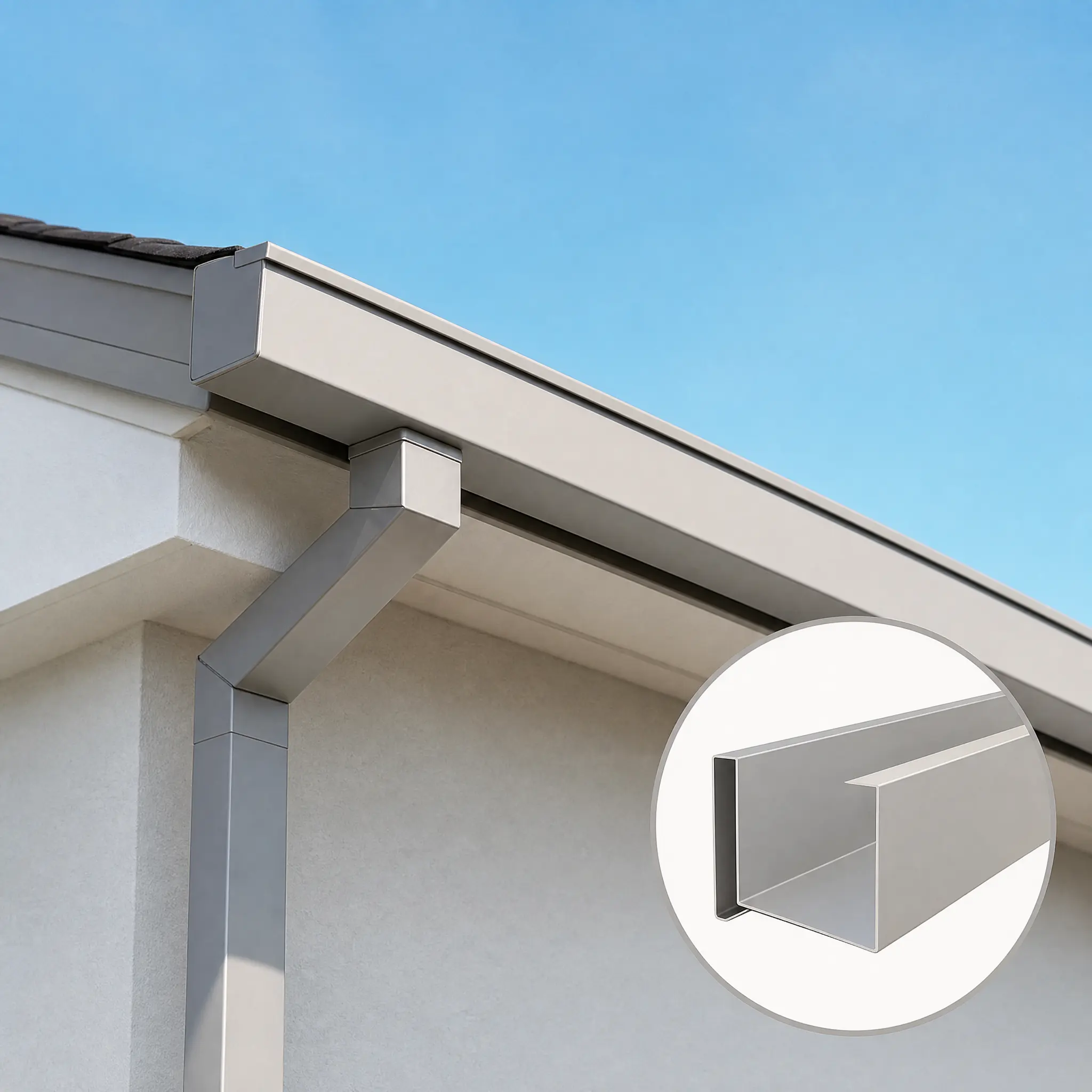 Square-Line Gutter